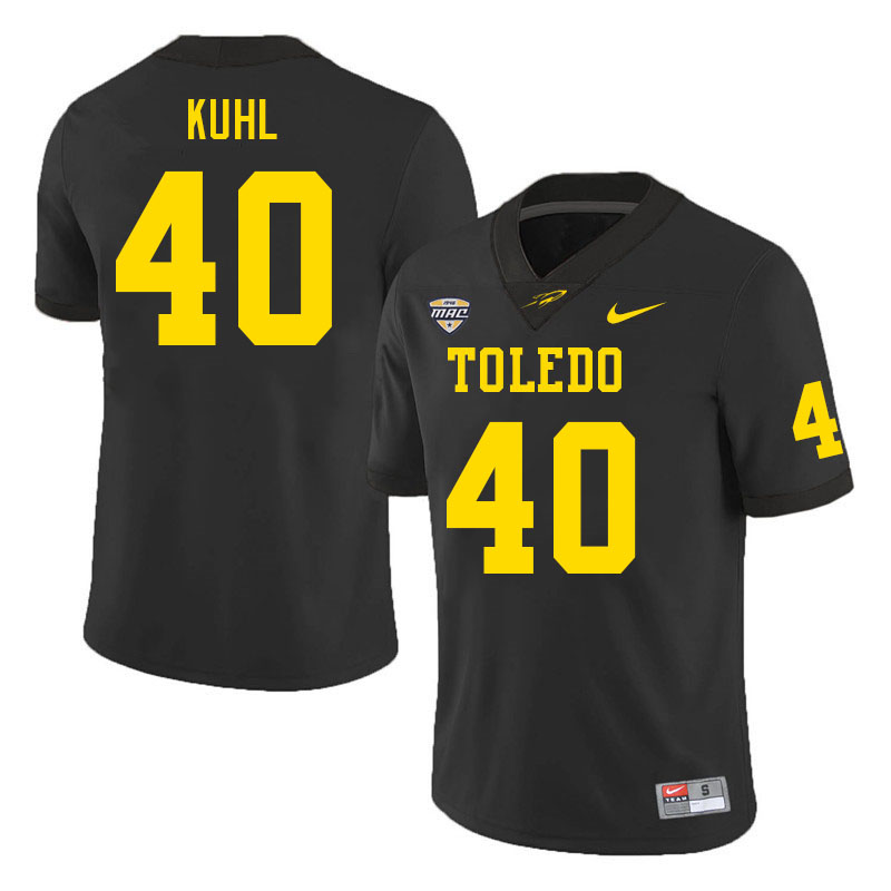 Toledo Rockets #40 Lenny Kuhl College Football Jerseys Stitched Sale-Black